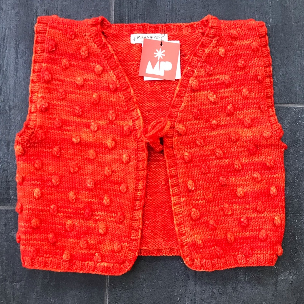 Misha and Puff Persimmon Popcorn Vest